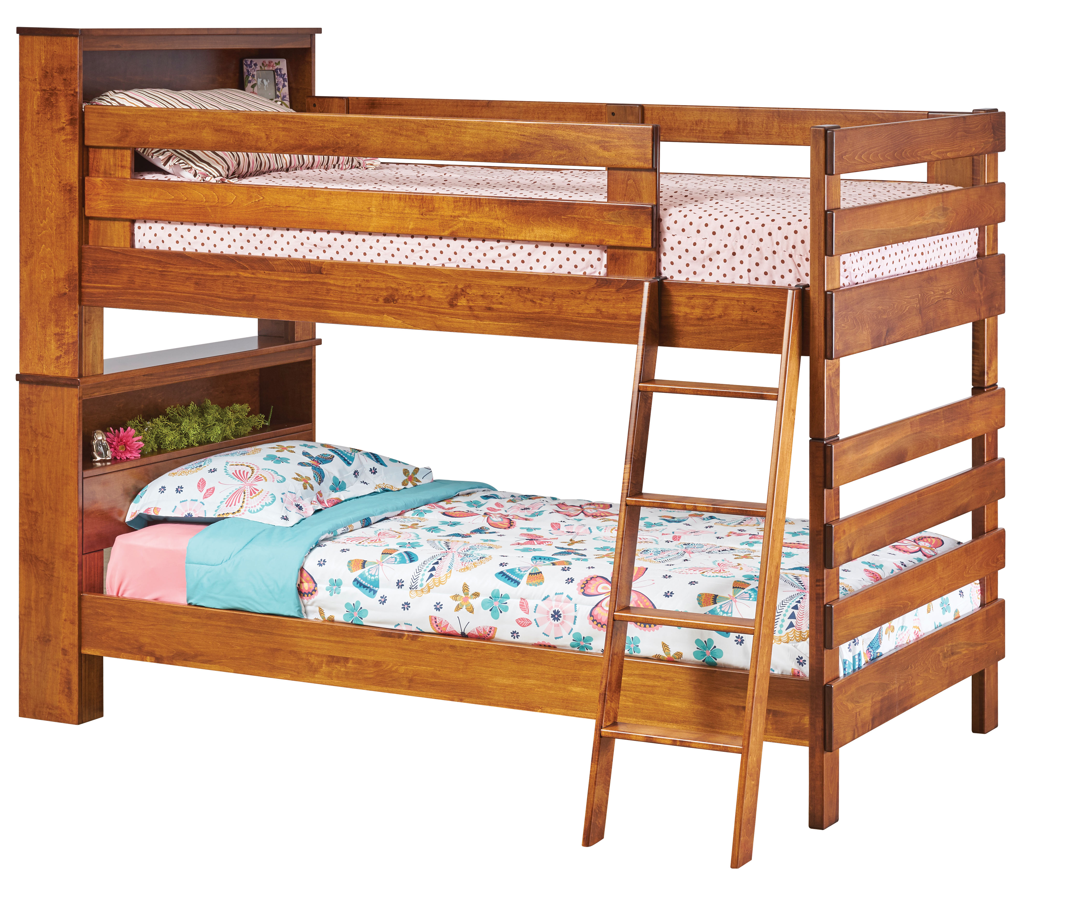 Bookcase Bunk Bed American Oak, Old Style Bunk Beds
