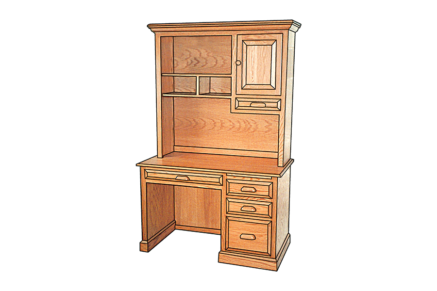 Traditional Style Kneehole Desk