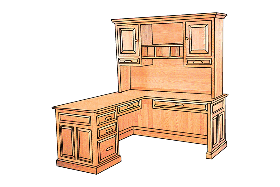 Traditional Style Corner Desk